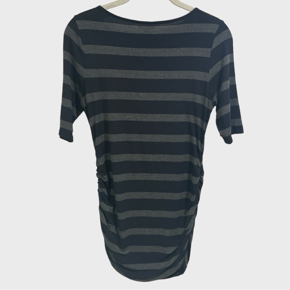 A Pea  in the Pod Black Gray  Stripe Tee Shirt Size XS - Picture 4 of 8